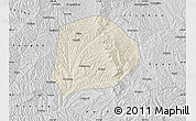 Shaded Relief Map of Xi Xian, desaturated