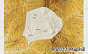 Shaded Relief Map of Xi Xian, physical outside