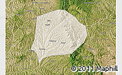 Shaded Relief Map of Xi Xian, satellite outside