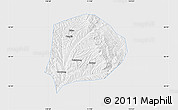 Silver Style Map of Xi Xian, single color outside