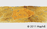 Political Panoramic Map of Xi Xian, physical outside