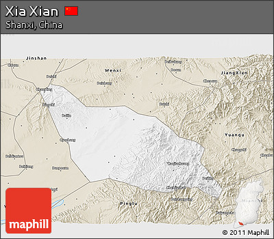 Classic Style 3D Map of Xia Xian