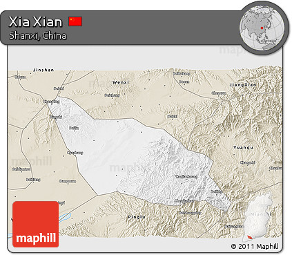 Classic Style 3D Map of Xia Xian