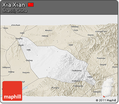 Classic Style 3D Map of Xia Xian