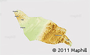 Physical 3D Map of Xia Xian, cropped outside