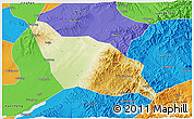 Physical 3D Map of Xia Xian, political outside