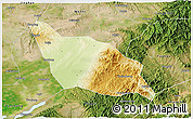 Physical 3D Map of Xia Xian, satellite outside
