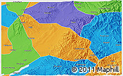 Political 3D Map of Xia Xian