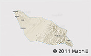 Shaded Relief 3D Map of Xia Xian, single color outside