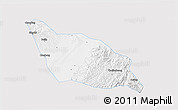 Silver Style 3D Map of Xia Xian, single color outside