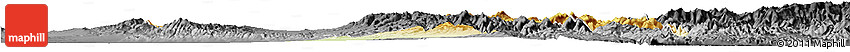 Physical Horizon Map of Xia Xian, darken, desaturated