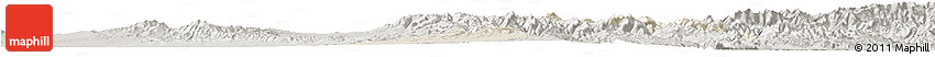 Shaded Relief Horizon Map of Xia Xian, semi-desaturated Shaded Relief Horizon Map of Xia Xian, semi-desaturated