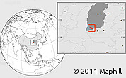 Blank Location Map of Xia Xian, highlighted country, highlighted parent region
