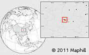 Blank Location Map of Xia Xian, highlighted country