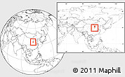 Blank Location Map of Xia Xian, highlighted parent region, within the entire country