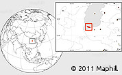 Blank Location Map of Xia Xian, highlighted parent region