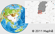 Physical Location Map of Xia Xian, highlighted country, highlighted parent region