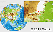 Physical Location Map of Xia Xian, highlighted parent region