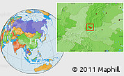 Political Location Map of Xia Xian