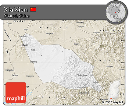 Classic Style Map of Xia Xian