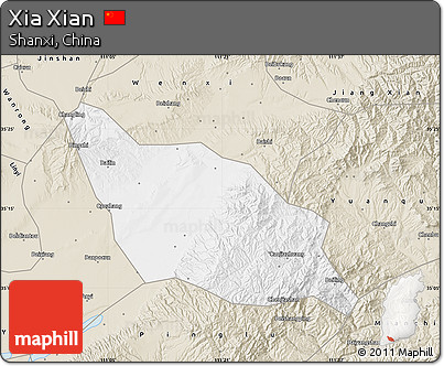 Classic Style Map of Xia Xian