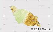 Physical Map of Xia Xian, cropped outside