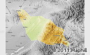 Physical Map of Xia Xian, desaturated