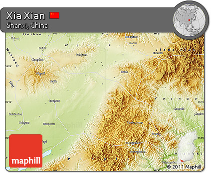 Physical Map of Xia Xian