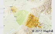 Physical Map of Xia Xian, lighten