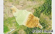 Physical Map of Xia Xian, satellite outside