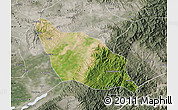 Satellite Map of Xia Xian, semi-desaturated