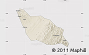 Shaded Relief Map of Xia Xian, cropped outside