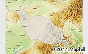 Shaded Relief Map of Xia Xian, physical outside