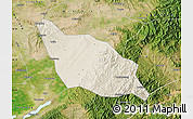 Shaded Relief Map of Xia Xian, satellite outside