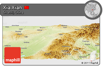 Physical Panoramic Map of Xia Xian