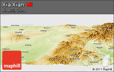 Physical Panoramic Map of Xia Xian