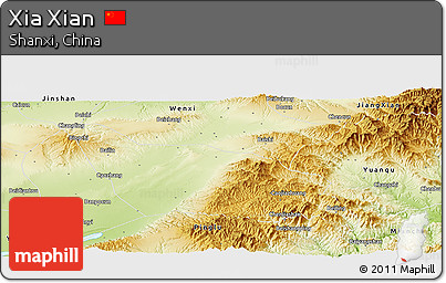 Physical Panoramic Map of Xia Xian