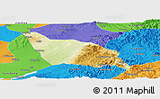 Physical Panoramic Map of Xia Xian, political outside