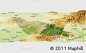 Satellite Panoramic Map of Xia Xian, physical outside