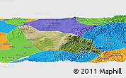 Satellite Panoramic Map of Xia Xian, political outside