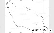 Blank Simple Map of Xia Xian, cropped outside