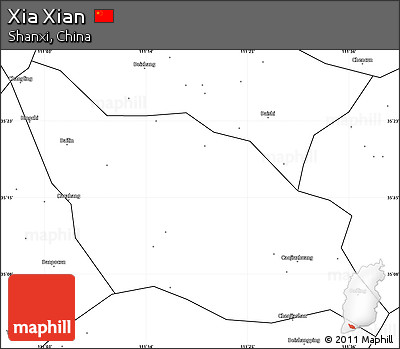 Blank Simple Map of Xia Xian