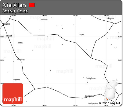 Blank Simple Map of Xia Xian