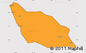 Political Simple Map of Xia Xian, cropped outside