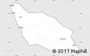 Silver Style Simple Map of Xia Xian, cropped outside