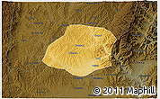 Physical 3D Map of Xiangyuan, darken