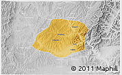Physical 3D Map of Xiangyuan, lighten, desaturated