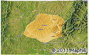 Physical 3D Map of Xiangyuan, satellite outside