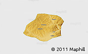 Physical 3D Map of Xiangyuan, single color outside