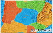 Political 3D Map of Xiangyuan